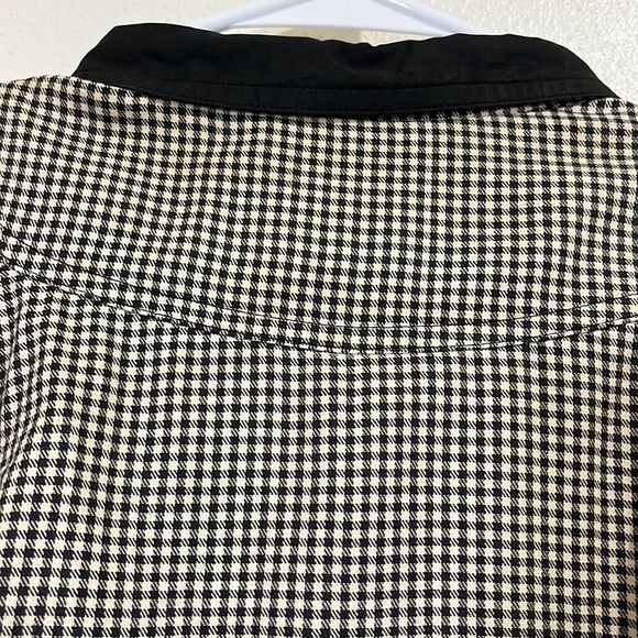 Fleet Street Vintage black/ white checked jacket with winter liner. Size 12 - Picture 7 of 11